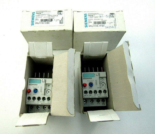 SIEMENS 3RU1116 1CB0 0EB0 1FB0 0GB0 Thermal Overload relay Contactor  Lot of 4