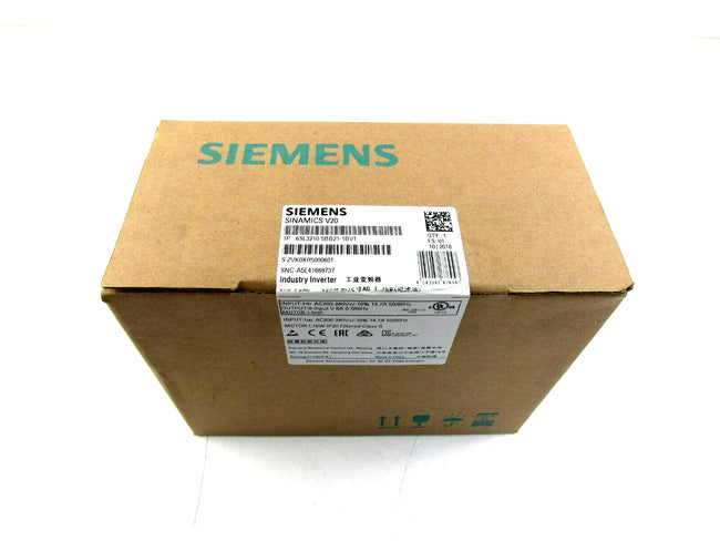 Siemens  6SL3210-5BB21-1BV1 simatics V20 INDUSTRY INVERTER