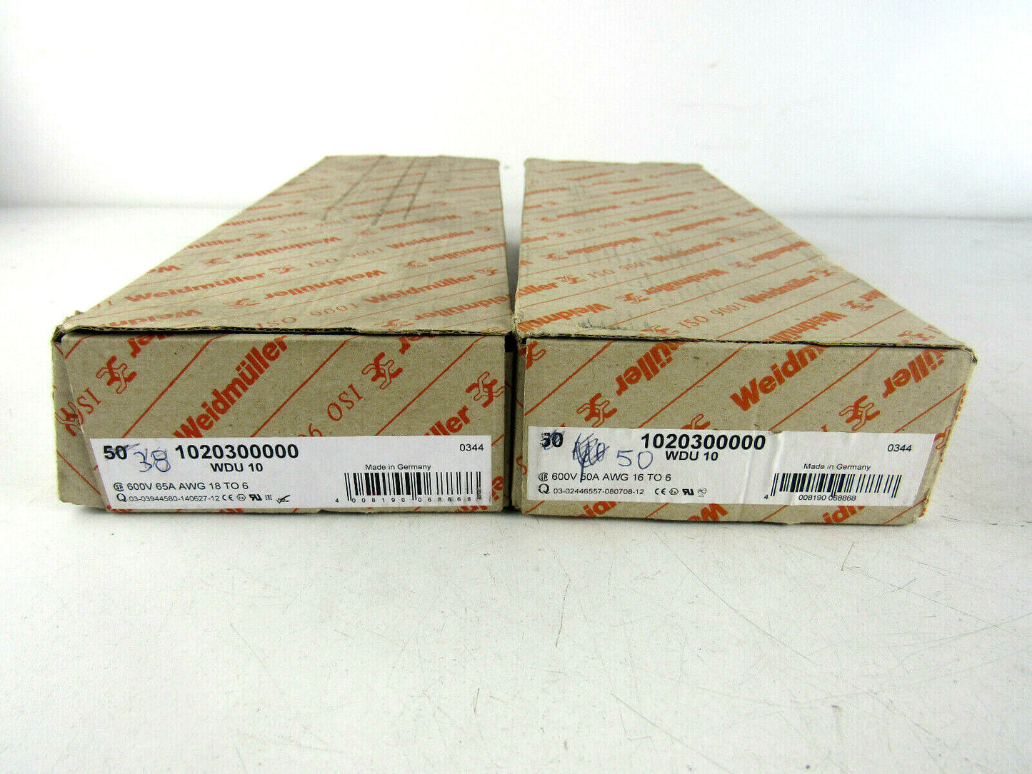 NEW Weidmuller wdu 10 1020300000 TERMINAL BLOCKS 600V  (85pcs)