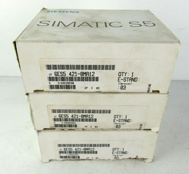 Lot of 3 New Siemens Simatic S5 6ES5 421-8MA12 Digital Input