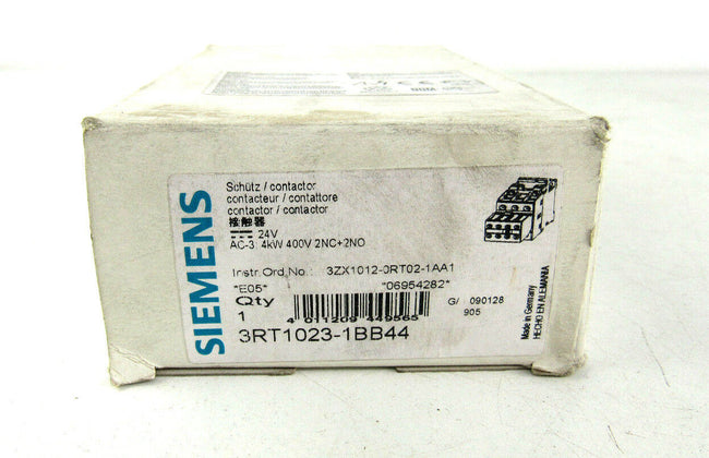 Siemens 3rt1023-1bb44 3rt10231bb44 Auxiliary contactor ac 3 24v 4kw 400 v sirius