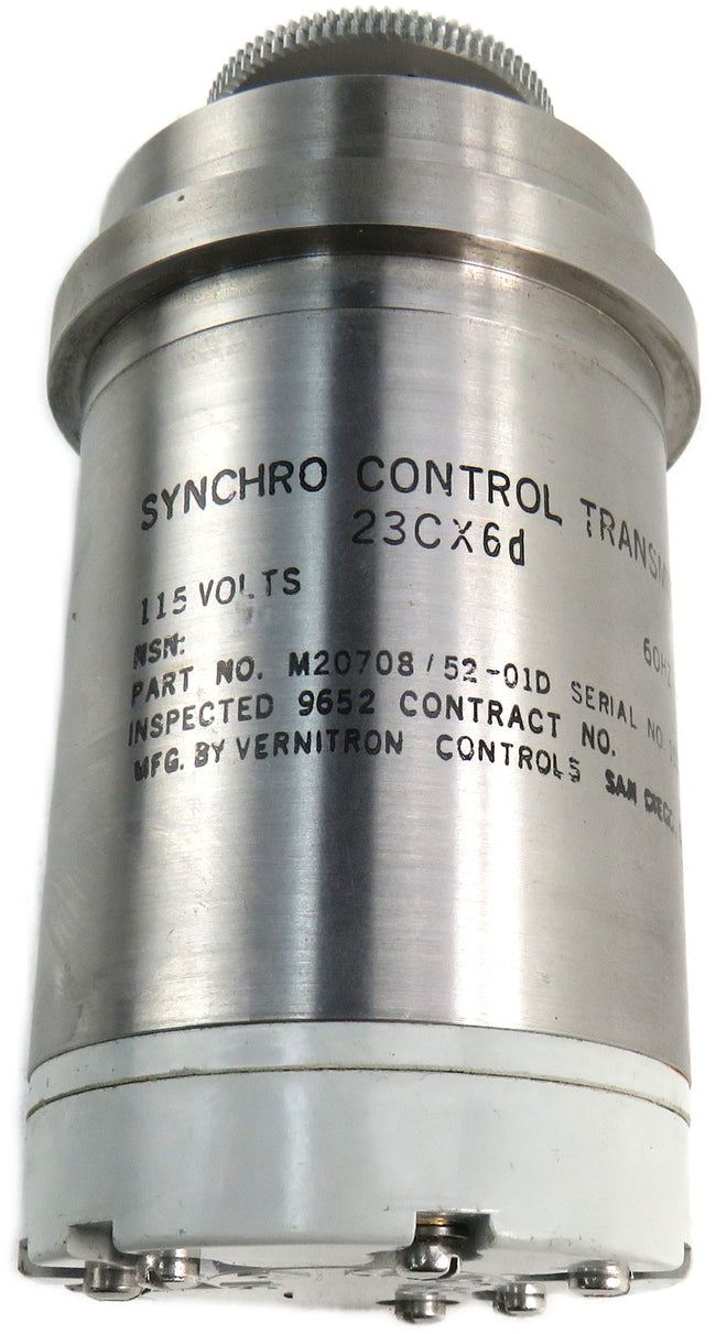 VERNITRON  23CX6d M20708/52-01D 23CX6d SYNCHRO CONTROL TRANSMITTER 115V 60Hz