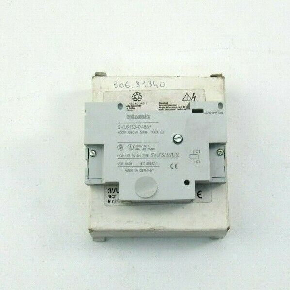 siemens 3vu9132 0ab57 3vu91 32 0ab57 auxiliary contact