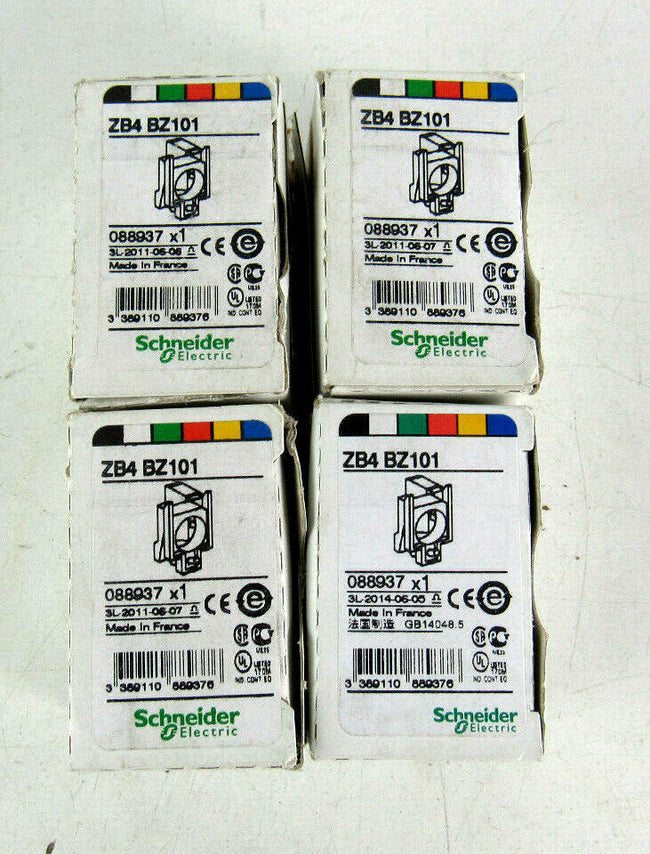 LOT OF 4 NEW SCHNEIDER ELECTRIC ZB4BZ101 CONTACT BLOCK ZB4-BZ101