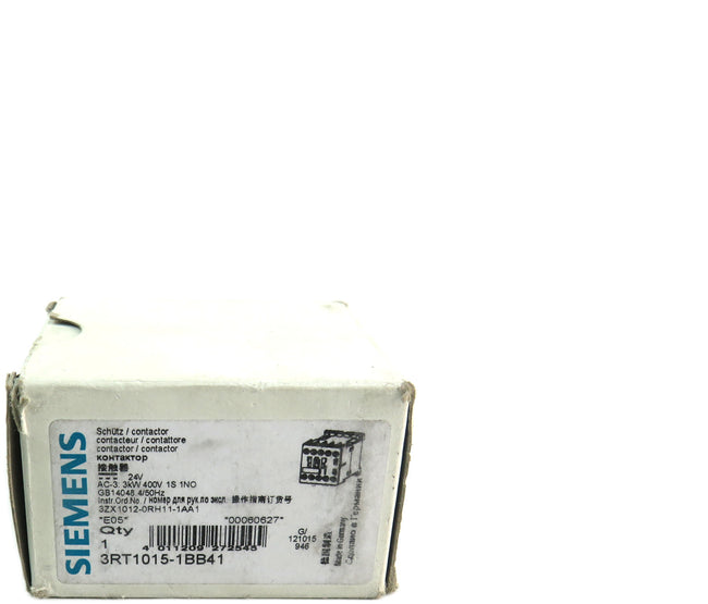 SIEMENS 3RT1015-1BB41 CONTACTOR    New