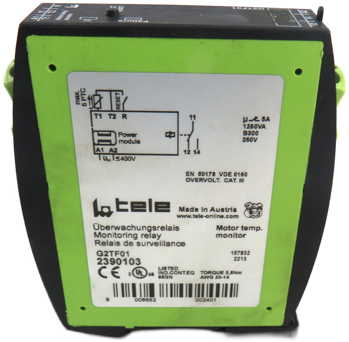 TELE G2TF01 230VAC 2390103 MONITORING RELAY