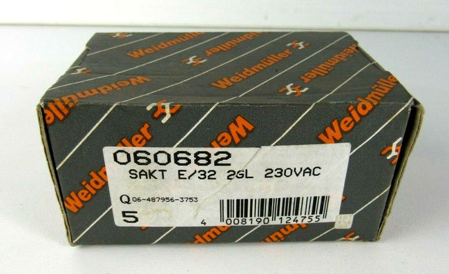 5x New weidmuller 060682 Sakt E/32 2GL 230VAC Current Test Terminal