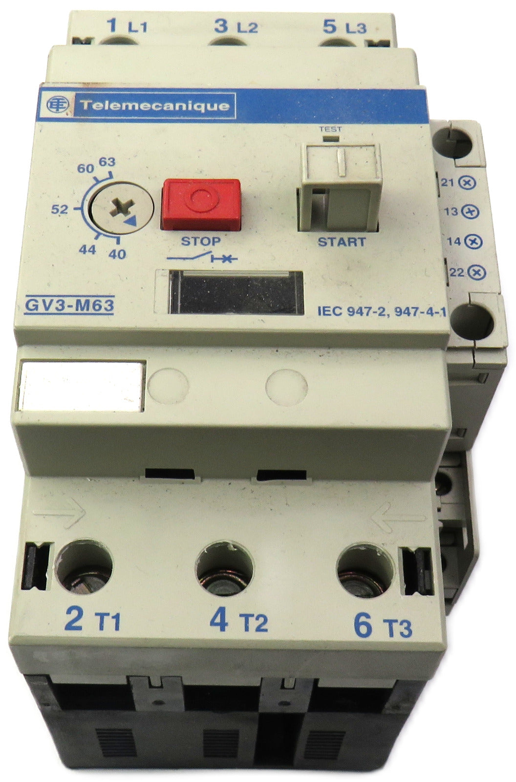 TELEMECANIQUE GV3-M63 40-63A 3-POLE MANUAL MOTOR STARTER