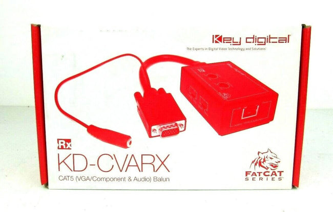 NEW Key Digital CVARX Key Digital VGA/Component & Audio Via CAT5e KD-CVARX