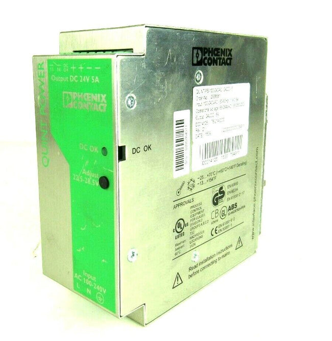 Phoenix Contact Quint-PS-100-240AC/24DC/5 Power Supply In: 100/240VAC Out: 24DC