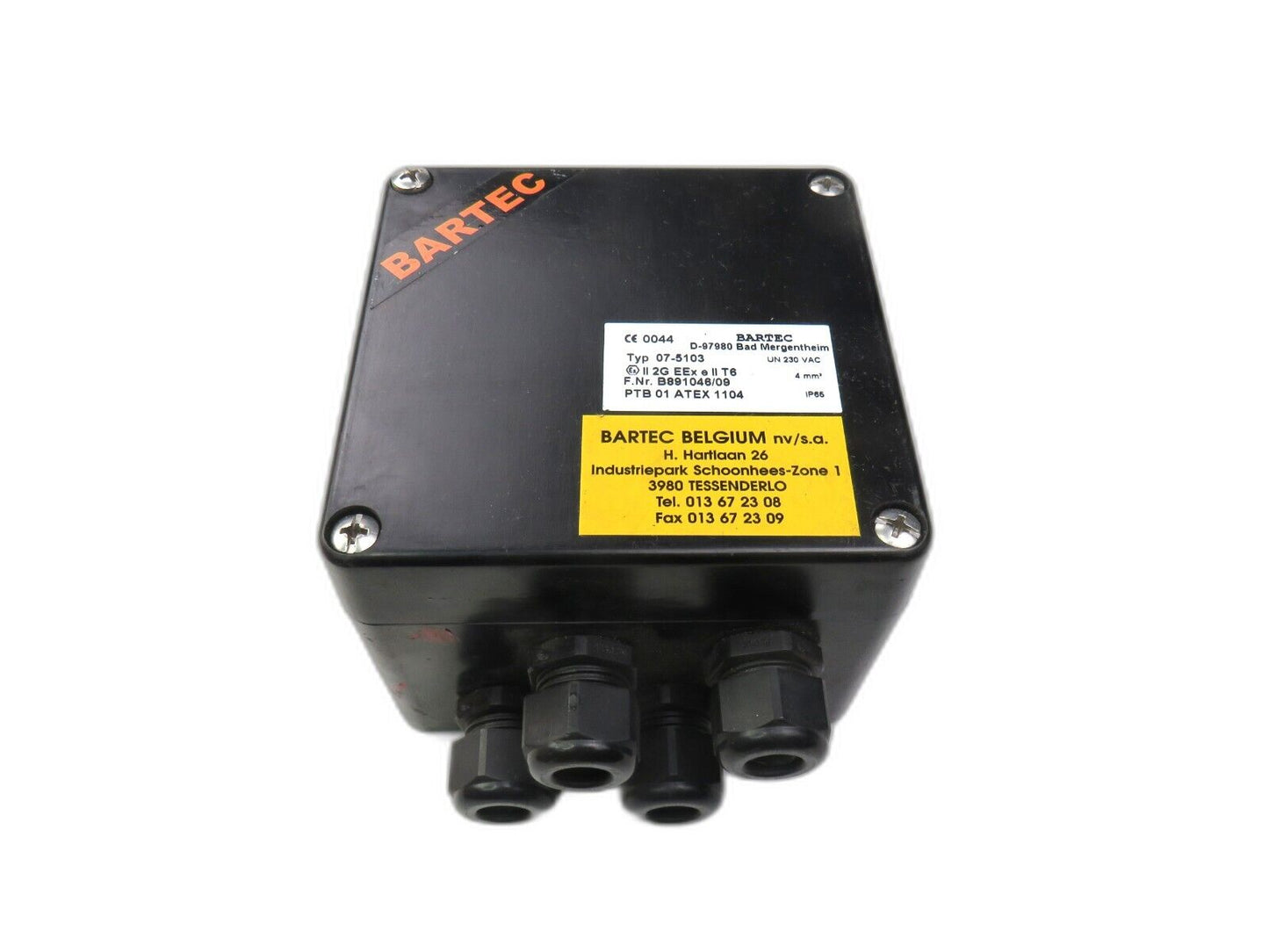 BARTEC 07-5103 junction box    New