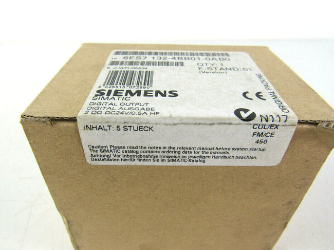 5x Siemens Simatic S7 6ES7 132-4BB01-0AB0 6ES7132-4BB01-0AB0 E: 01