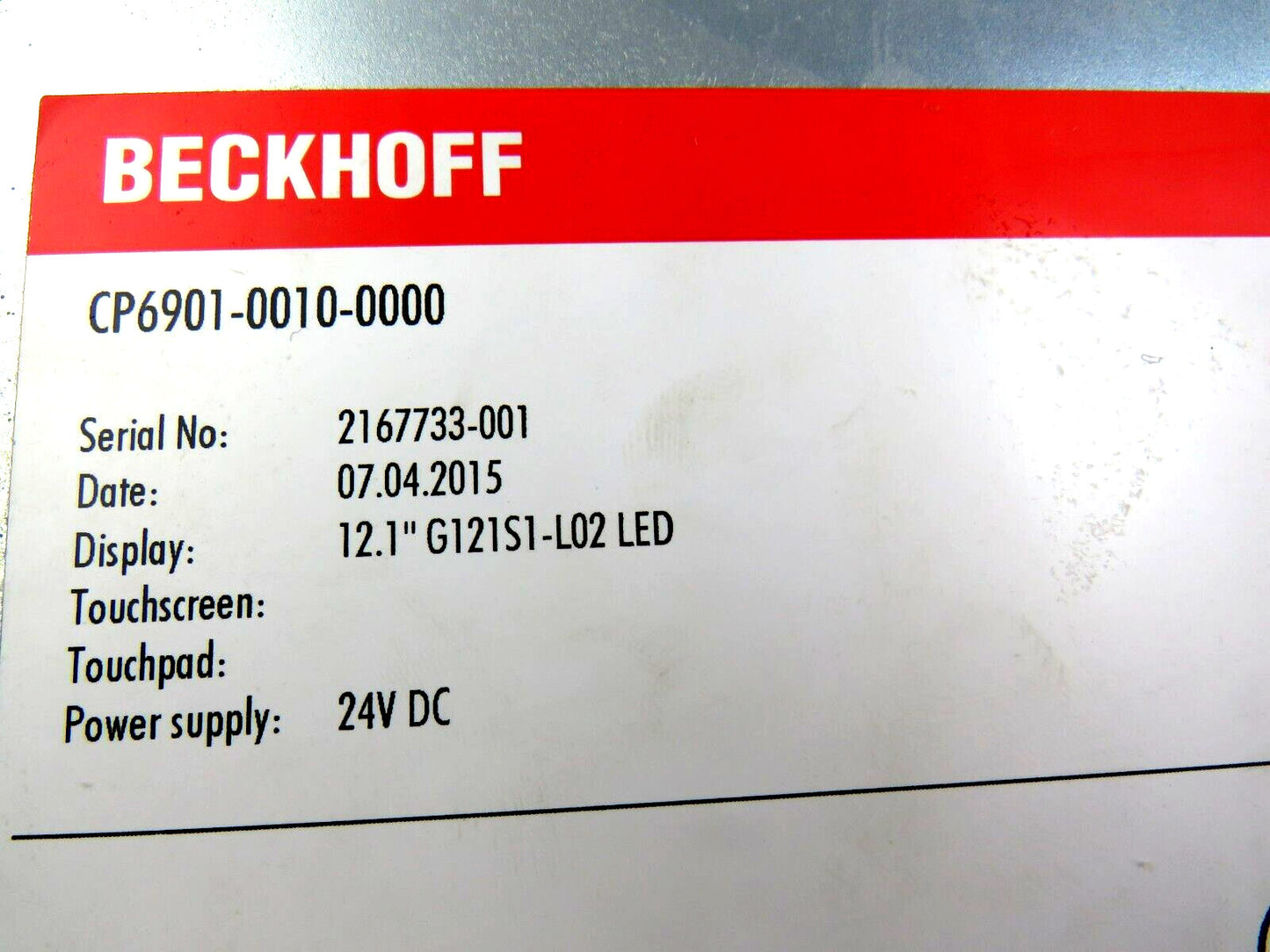 Beckhoff  CP6901-0010-0000 hmi no touch CP6901-0000-0000    New