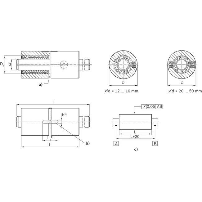 REXROTH R072253086 Bosch Linear Set with Torque-Resistant Linear Bushing