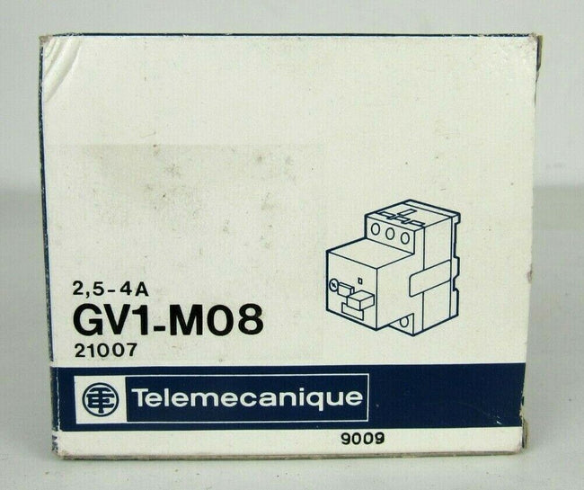 New In Box Telemecanique GV1-M08 Motor Protector 2.5A-4A 660V 50/60Hz