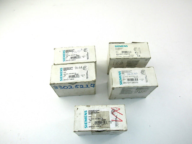 3RV1011-1BA10 0FA10 0BA10 and 1EA10 1GA10 LOT OF 5 different sirius