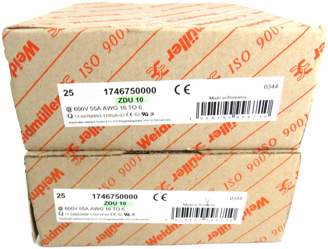 WEIDMULLER  1746750000 ZDU 10  Lot of 37 New