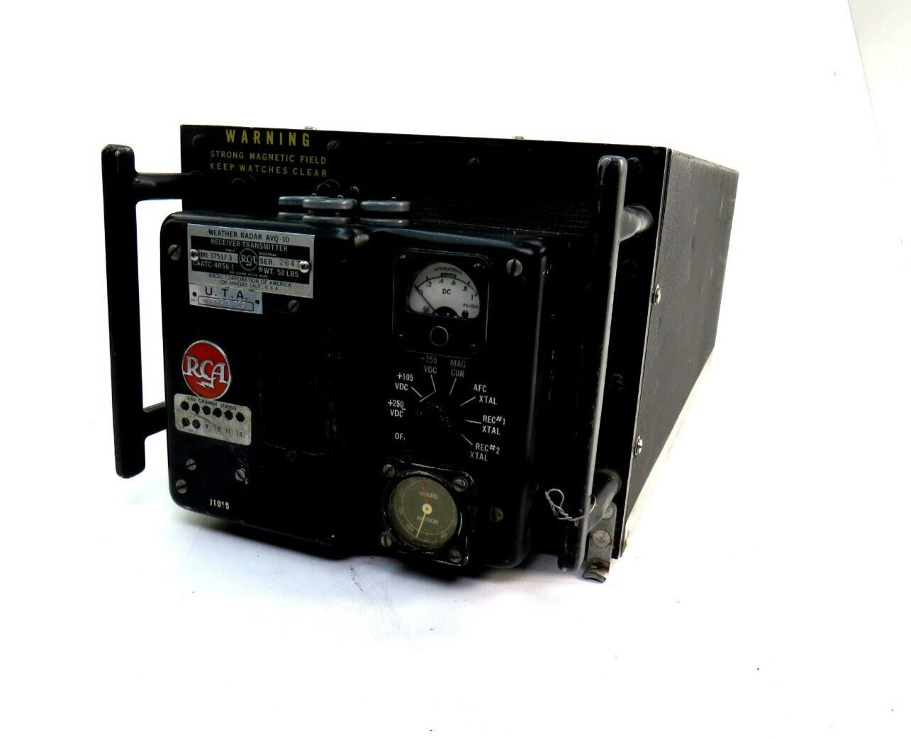 RCA AVQ-10 WEATHER RADAR RECEIVER TRANSMITTER