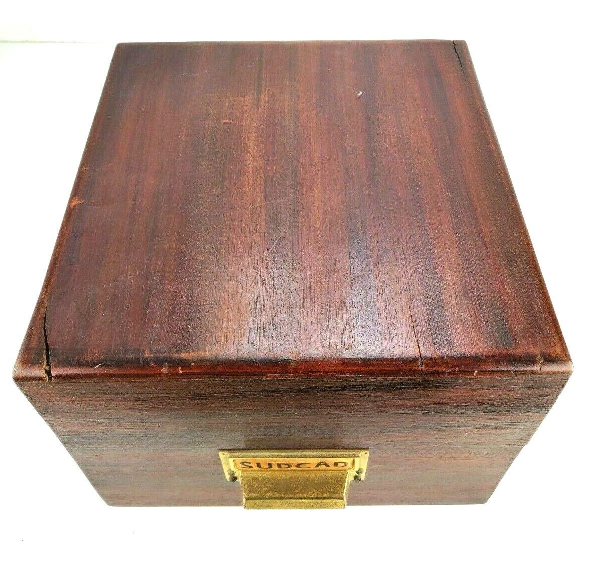 Vintage Filing Wooden Antique File Box