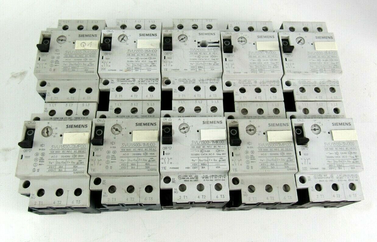 Lot Siemens 3vu1300  2mh00 2mg00 1mh00 1MJ00 2MM00 1MK00 1MP00 3MJ00 different