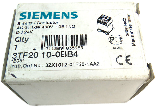 SIEMENS  3TF20 10-0BB4 Contactor     New