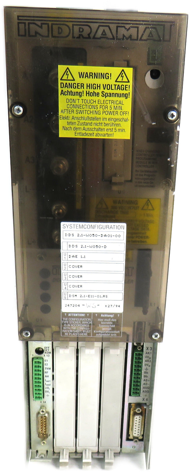 REXROTH INDRAMAT DDS 2.1-W050-D DAE 1,1 DIGITAL AC SERVO CONTROLLER