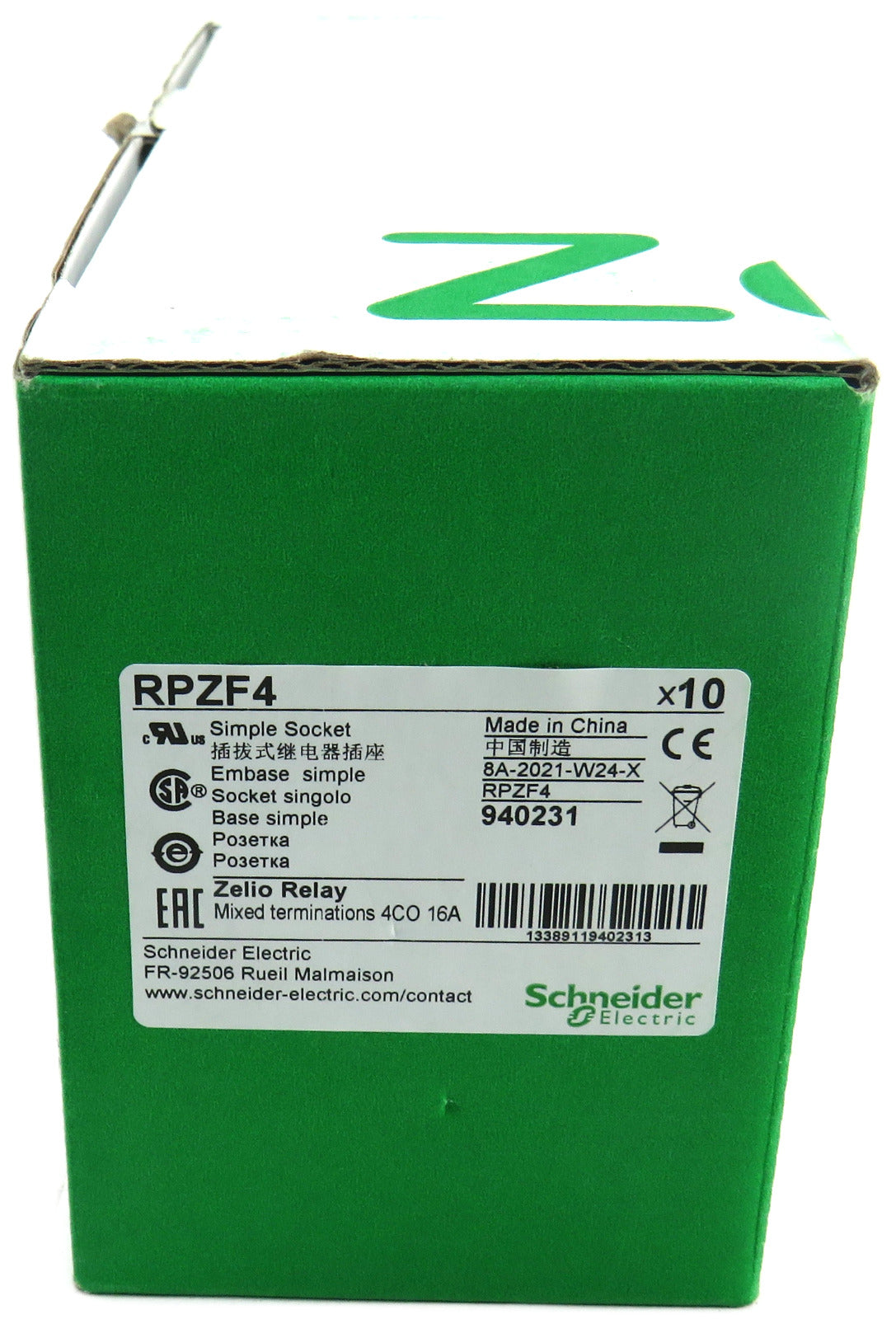 SCHNEIDER RPZF4  Socket Relay 16A   Lot of 10 New
