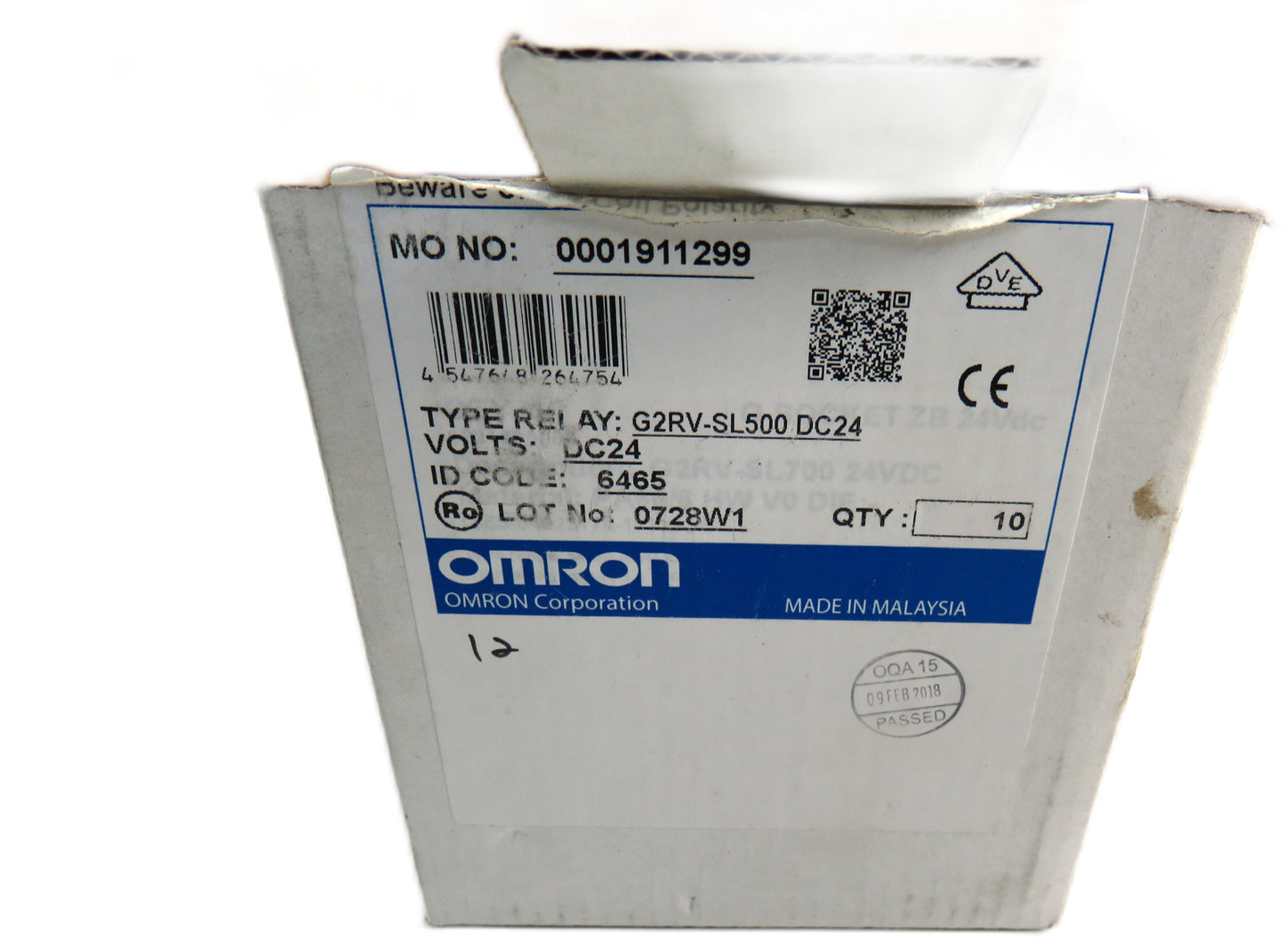OMRON  G2RV-SL500 DC24 RELAYS  Lot of 2 New