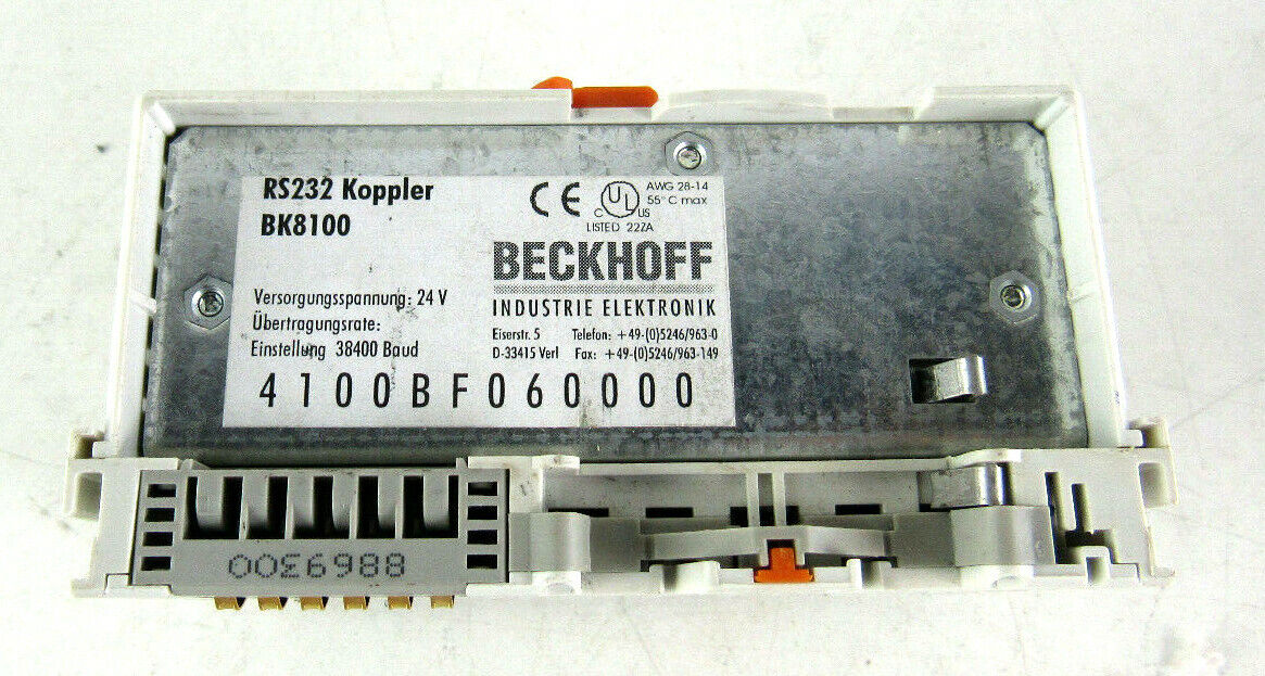 beckhoff bk8100 RS232 Koppler