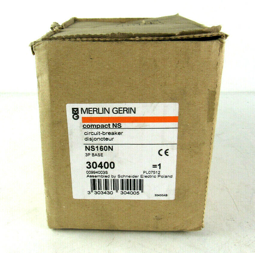 Merlin Gerin 30400 NS160N CIRCUIT BREAKER COMPACT NS 3P BASE 160 A - 2 poles