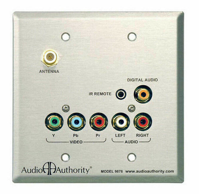 Audio Authority 9878 Cat 5 HDTV Stainless Steel Wallplate Zone Receiver