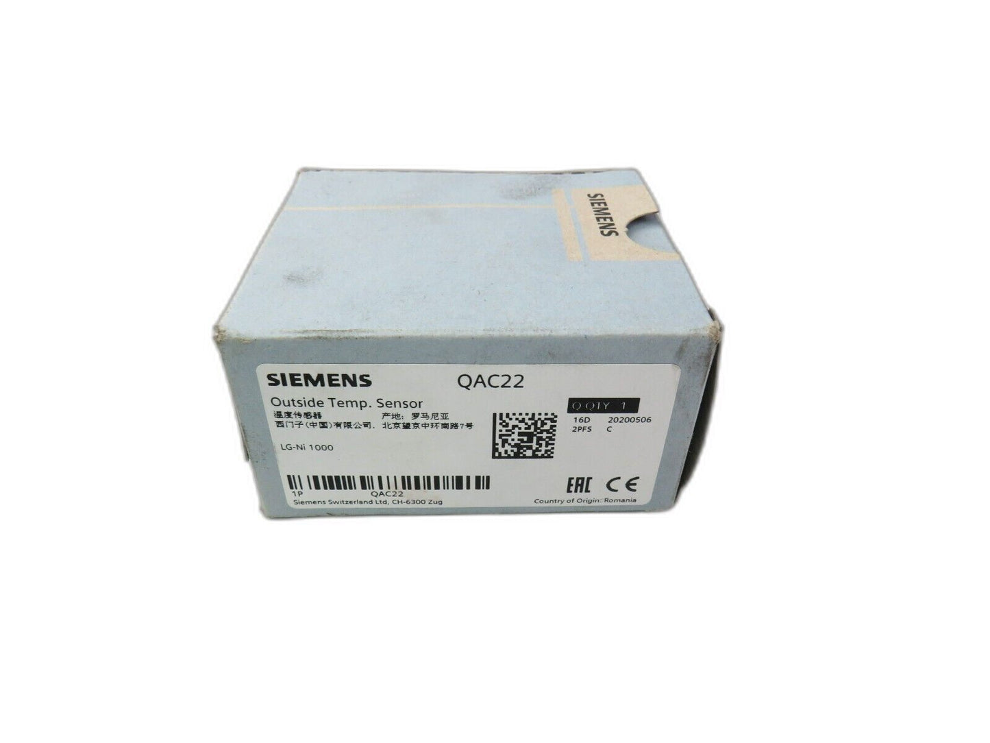 Siemens  QAC22 OUTSIDE TEMPERATURE SENSOR    New