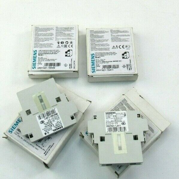 SIEMENS Auxiliary Switch Blocks 3RH1921 RH1921 1JA11 1EA02 1DA11  LOT OF 4