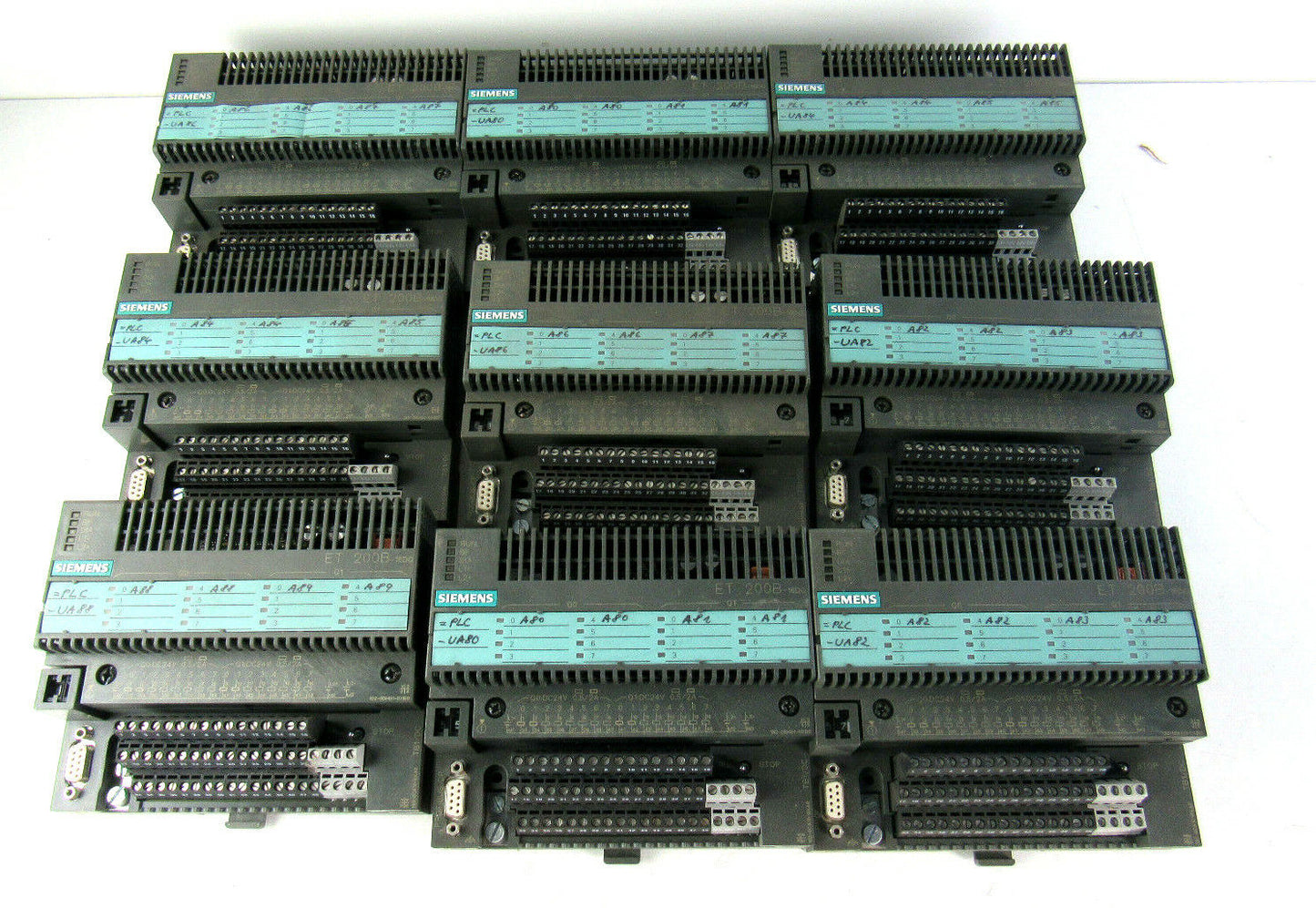 lot of 9x Siemens SIMATIC ET200B 6ES7132 132-0BH01-0XB0 + 6ES7193 193-0CA10-0XB0