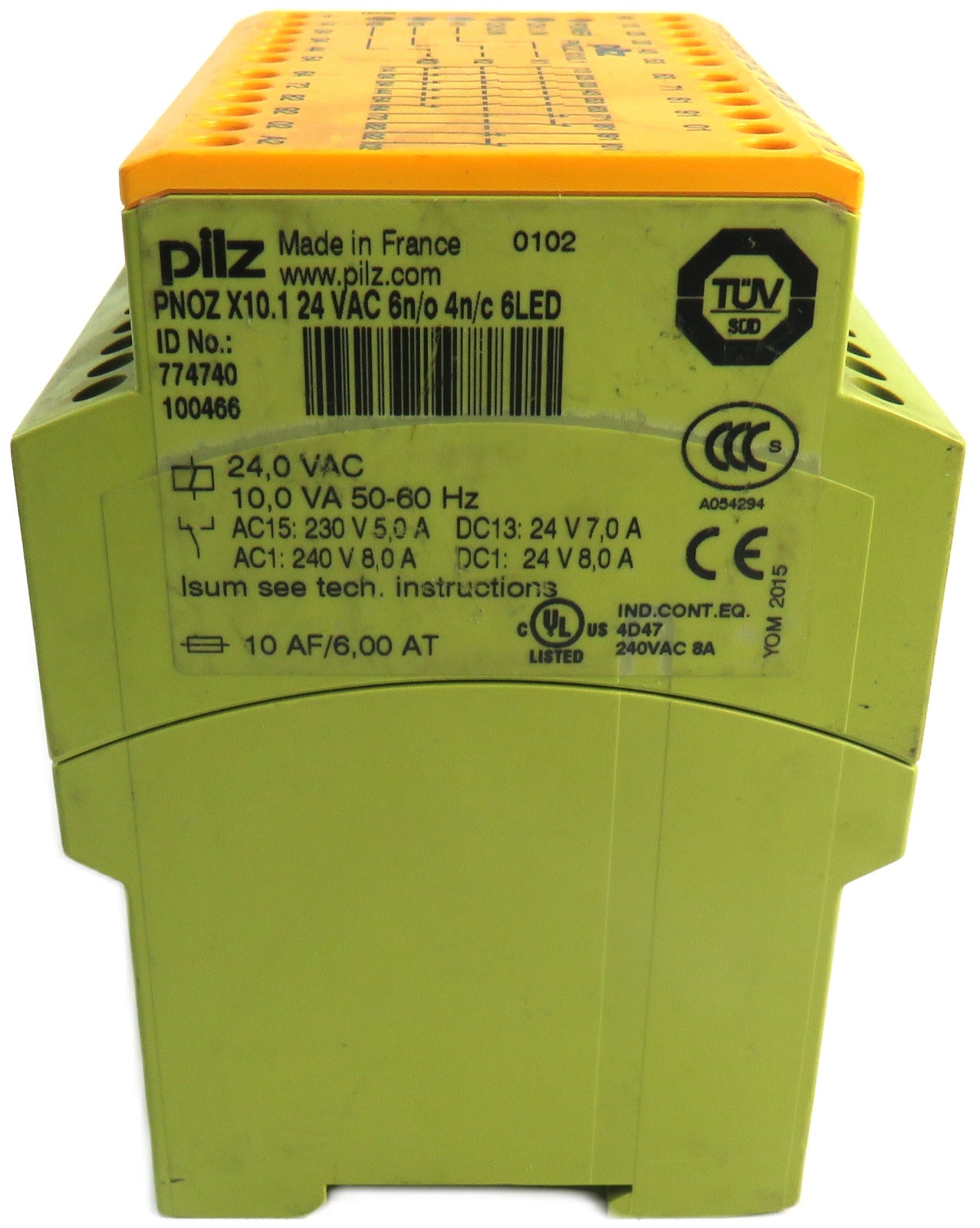 PILZ PNOZ 774740  X10.1 24 VAC 6n/o 4n/c 6LED