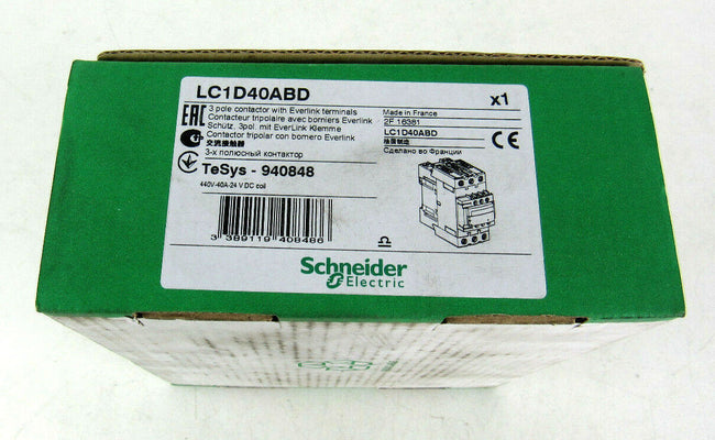 LC1D40ABD New IN BOX Schneider PLC Contactor