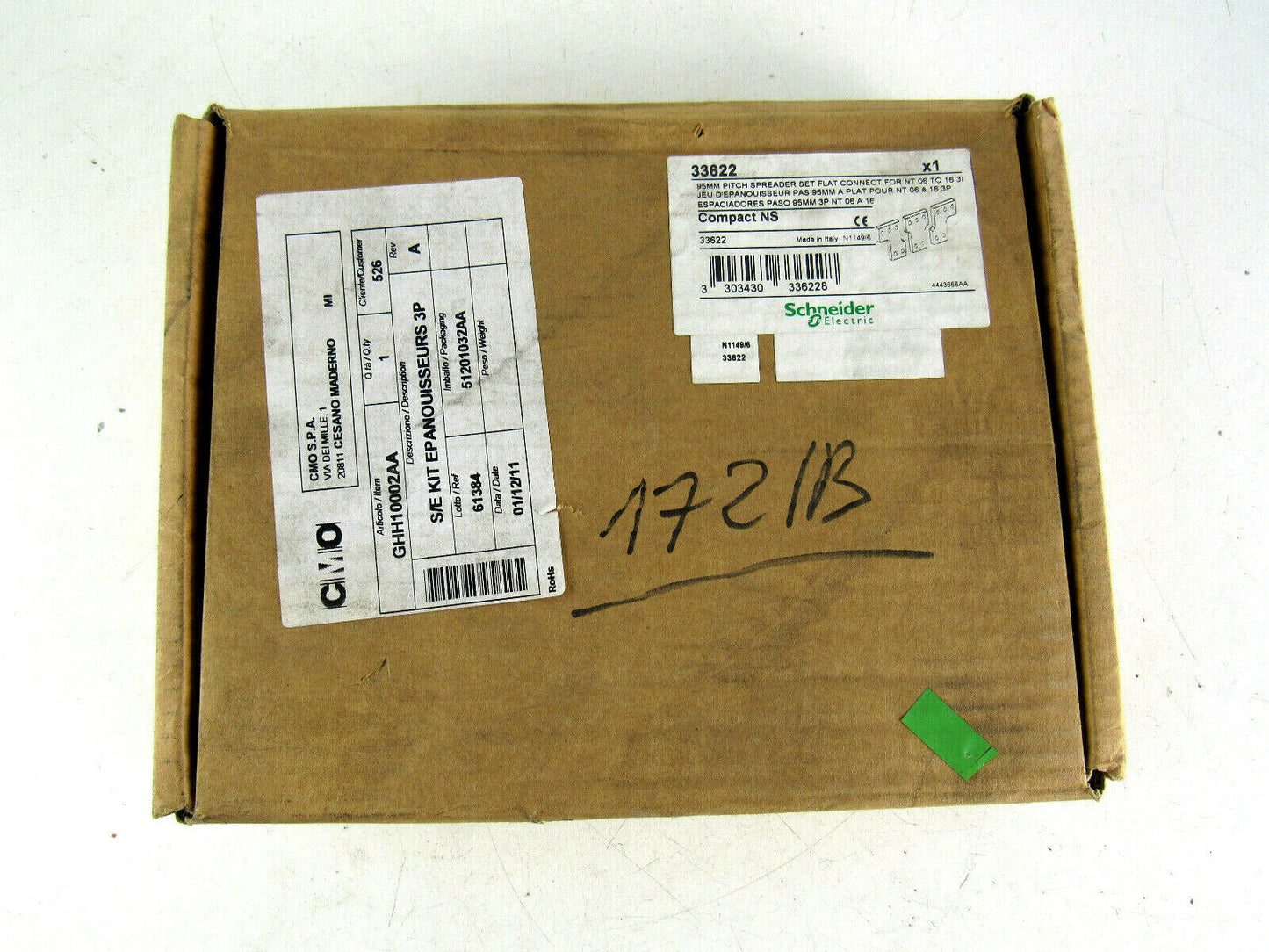 NEW Schneider Electric 33622 PICH SPREADER SET FLAT CONNECT FOR NT06-16
