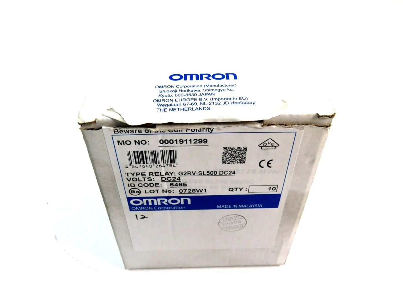 OMRON  G2RV-SL500 DC24 RELAYS   Lot of 10 New