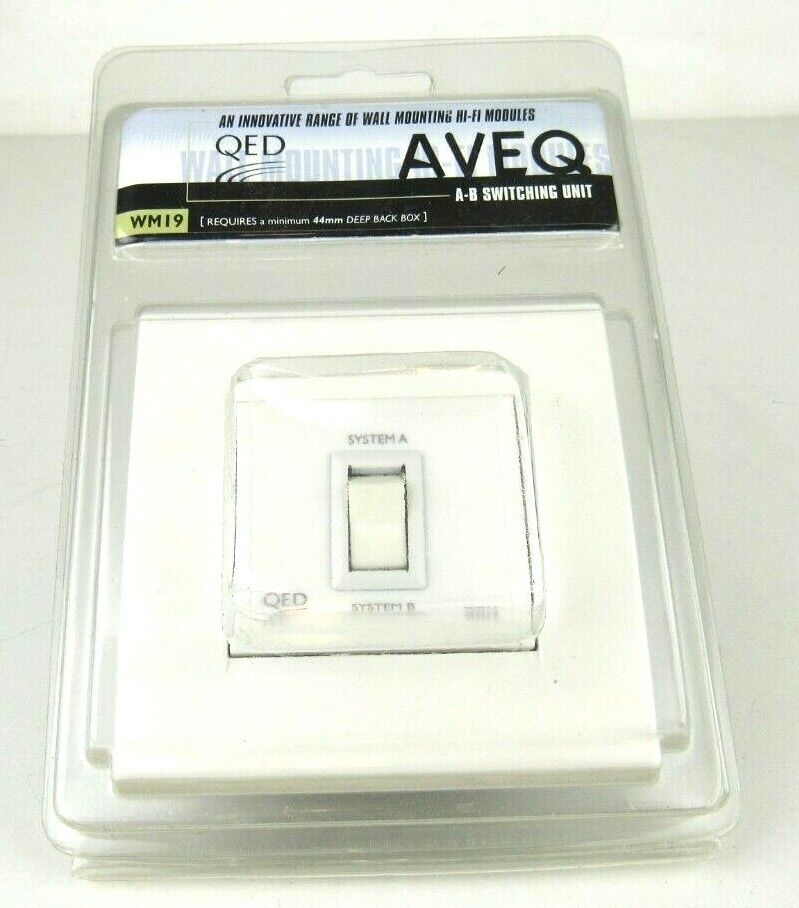 QED WM19 Wall plate with SYSTEM SWITCH AVEQ A-B switching Unit Theatre