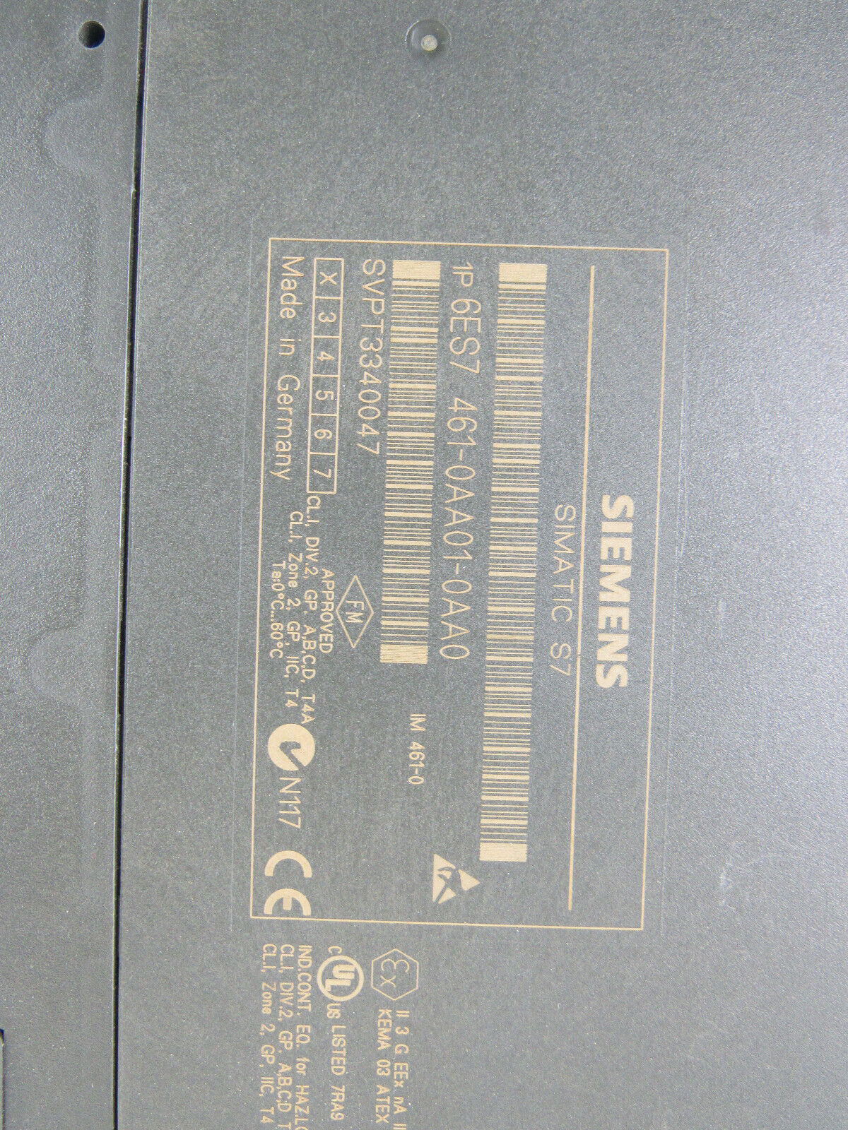 Siemens Simatic S7 6ES7 461-0AA01-0AA0 // 6ES7461-0AA01-0AA0