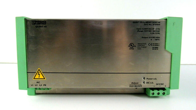Phoenix Contact 2939849 Power Supply Quint 40 Power QUINT-PS-3x400AC/24DC/40
