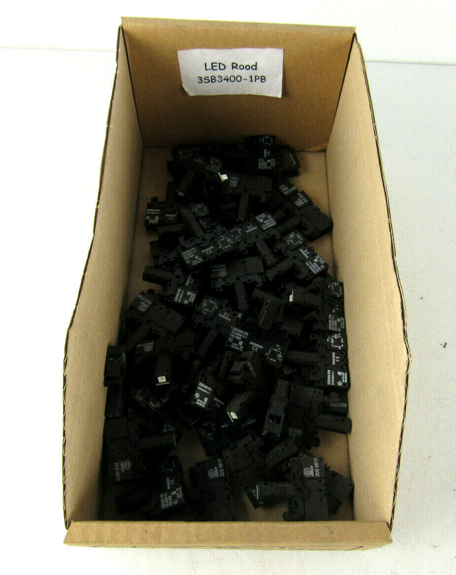 Lot of 50 NEW SIEMENS 3SB3400-1PB ACCESSORY, INTEGRATED LED,24V RED,