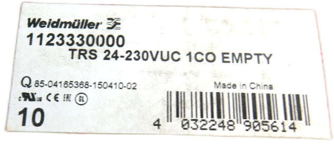 Weidmuller TRS 24-230VUC 1CO 1123330000  Lot of 25 New