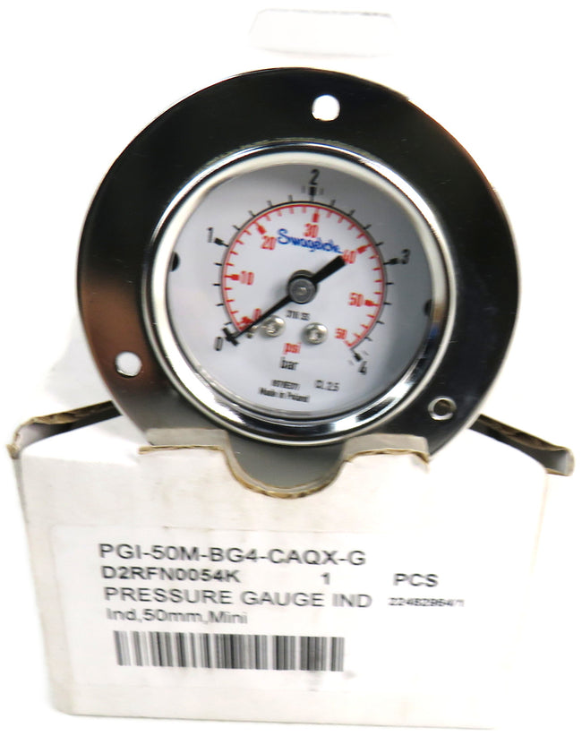 SWAGELOK PGI-50M-BG4-CAQX-G PRESSURE GAUGE D2FN0054K     New