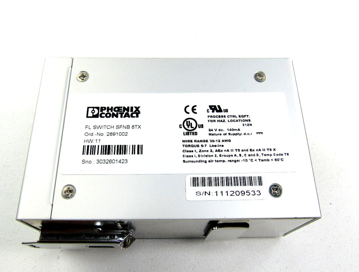 Phoenix Contact  FL SWITCH SFNB 8TX No. 2891002 Ethernet - 24V