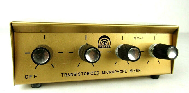 Vintage Palace MM 4 Transistorized Microphone Mixer W. Box Japan