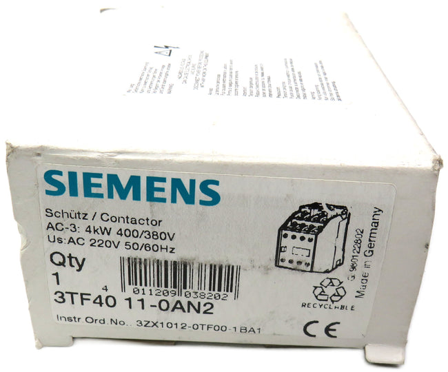 Siemens  3TF40 11-0AN2 Contactor     New