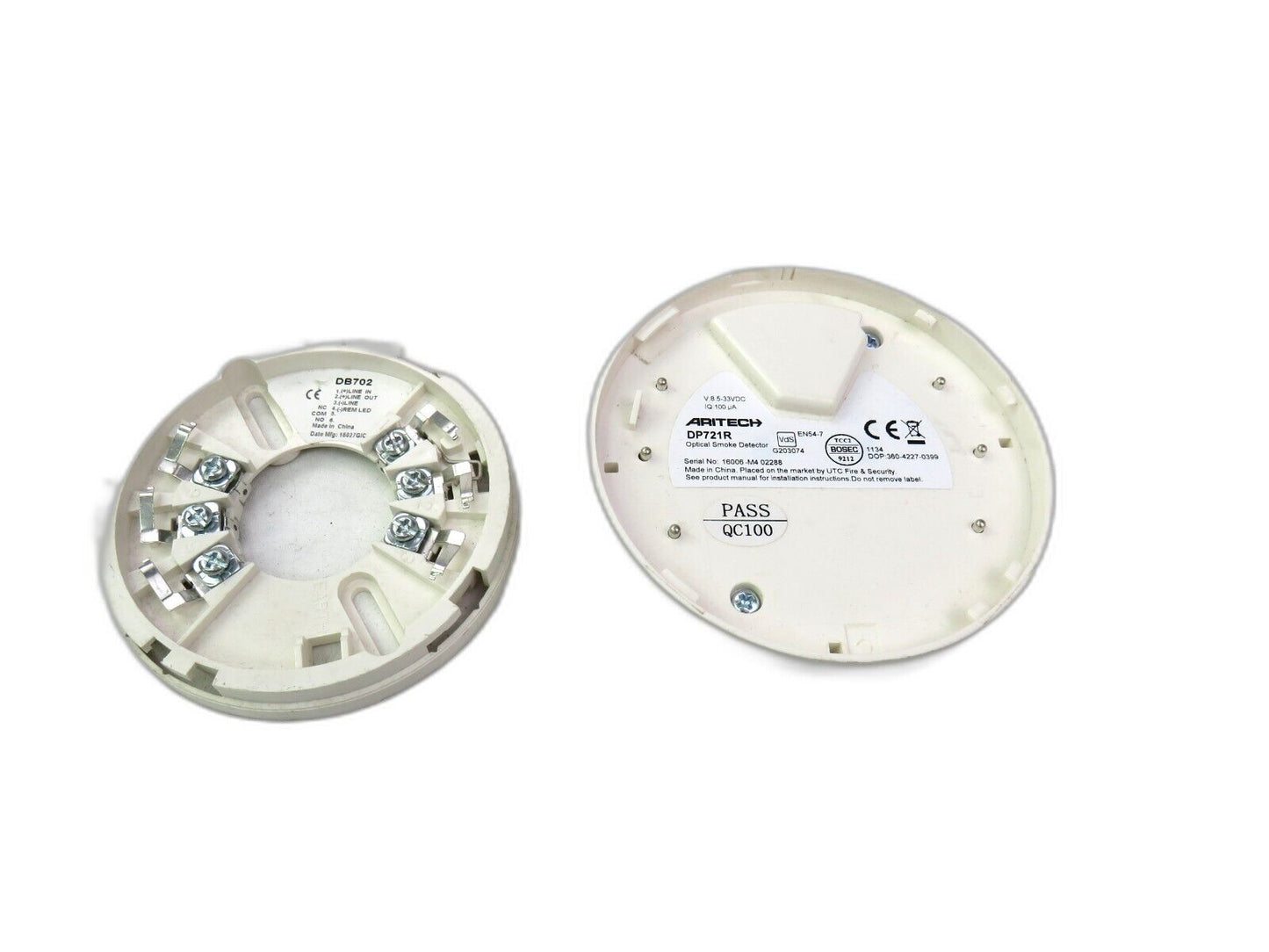 ARITECH  DP721R  + BASE DB702 OPTICAL SMOKE DETECTOR