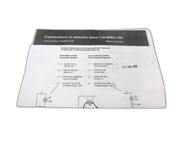 AUTRONICA  116-BWA-100 BWA 100 BASE  1 YEAR WARRANTY AUTAONICA   New