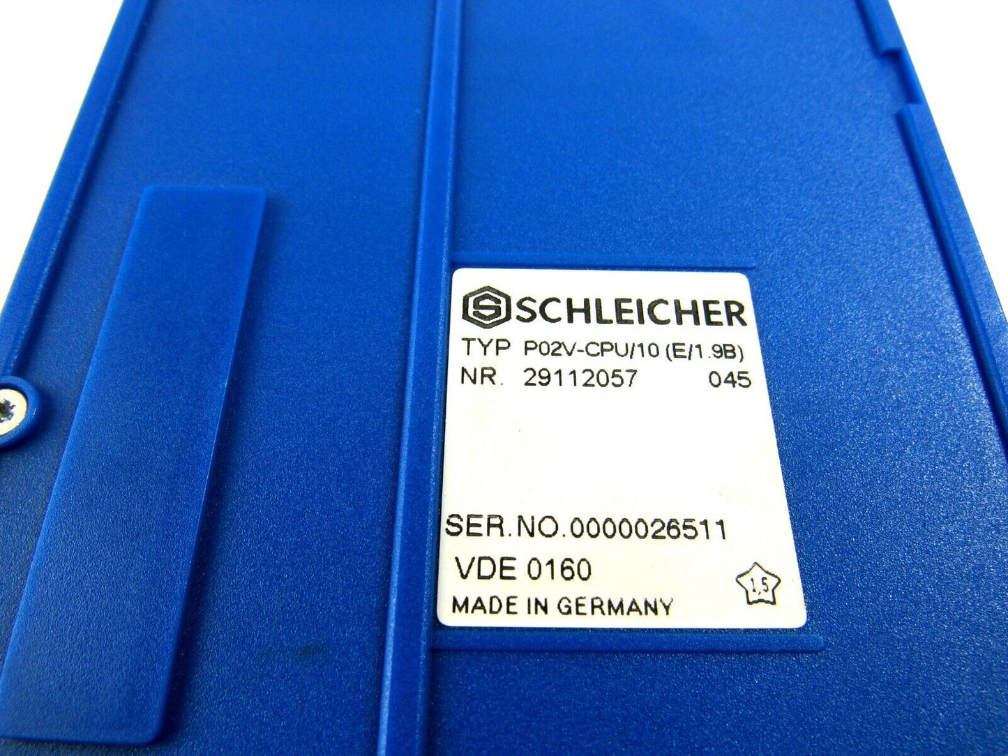 SCHLEICHER P02V-CPU/10 VERSION E/1.9B   6MO WARRANTY